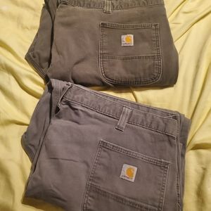 2 pairs carharrt men's pants 48x30